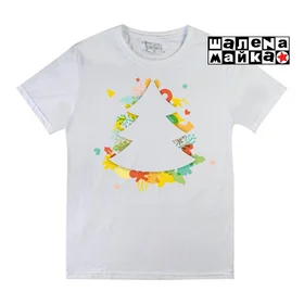 Прикольные футболки: Ель контур